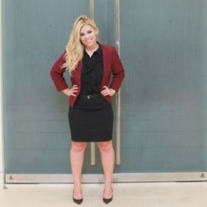 Ann Taylor Maroon Suit Blazer